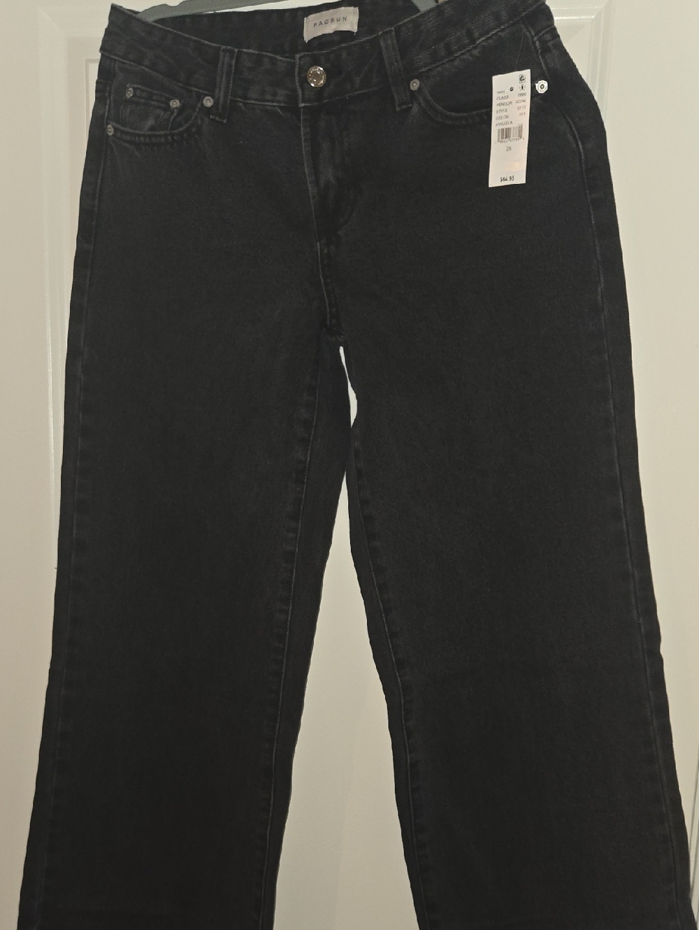 PacSun Washed Black Straight-Leg Jeans